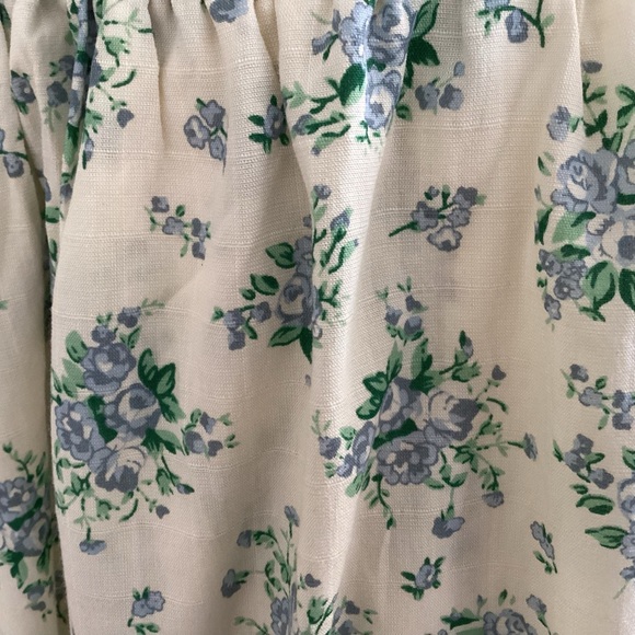 En Crème  Floral Print Corset Shoulder Tie Top Ruffled Skirt Maxi Dress Med NWT - Picture 7 of 16